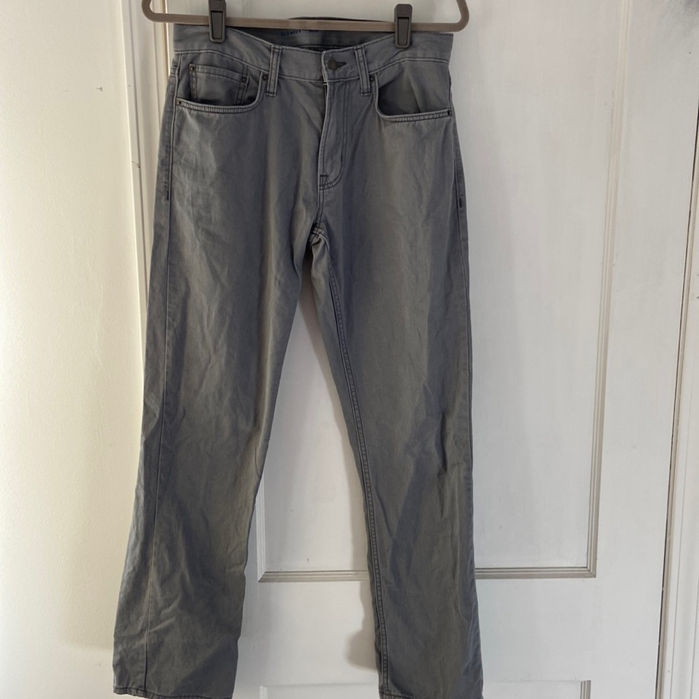 Gray Old Navy straight jeans
